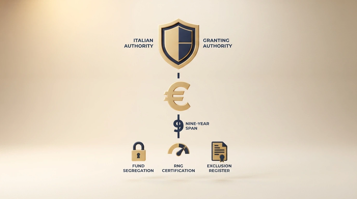 Schema del sistema concessorio ADM: costo della concessione, durata, obblighi per i concessionari e tutele per il giocatore
