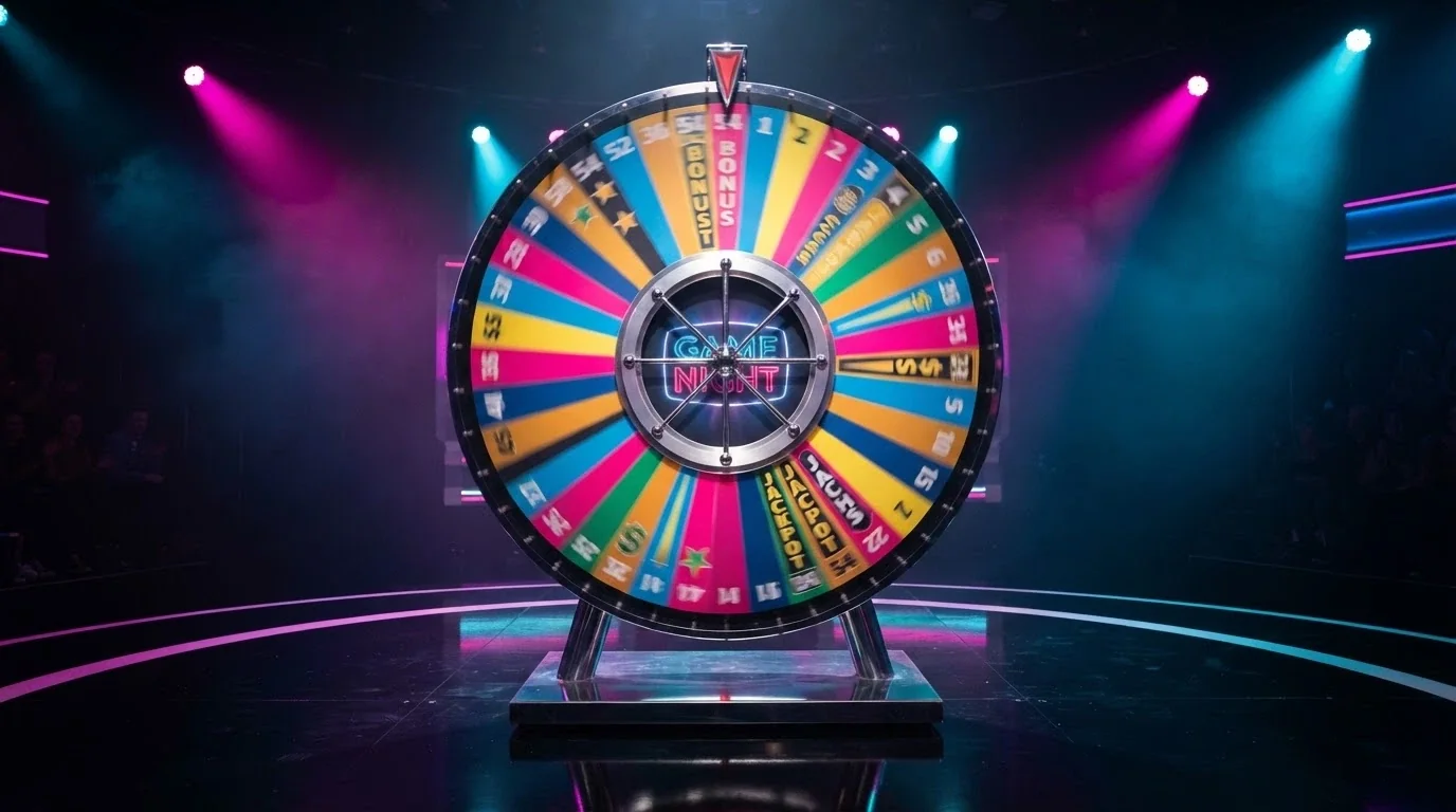 La ruota del Crazy Time di Evolution Gaming con i segmenti colorati e i giochi bonus