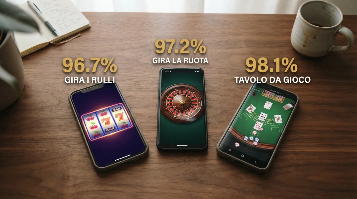 Schermata comparativa con i loghi o i nomi degli operatori ADM recensiti, affiancati da percentuali di cashback e valutazioni
