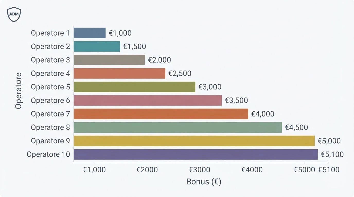 Tabella comparativa dei principali casinò online con concessione ADM, con bonus e condizioni a confronto