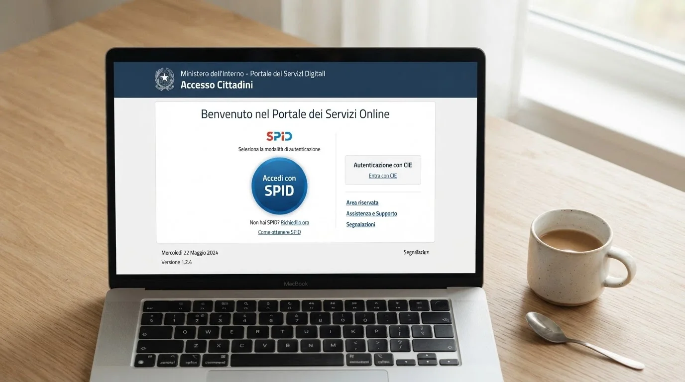 Schermata del portale ADM per l'iscrizione al Registro Unico degli Autoesclusi con il pulsante di accesso via SPID